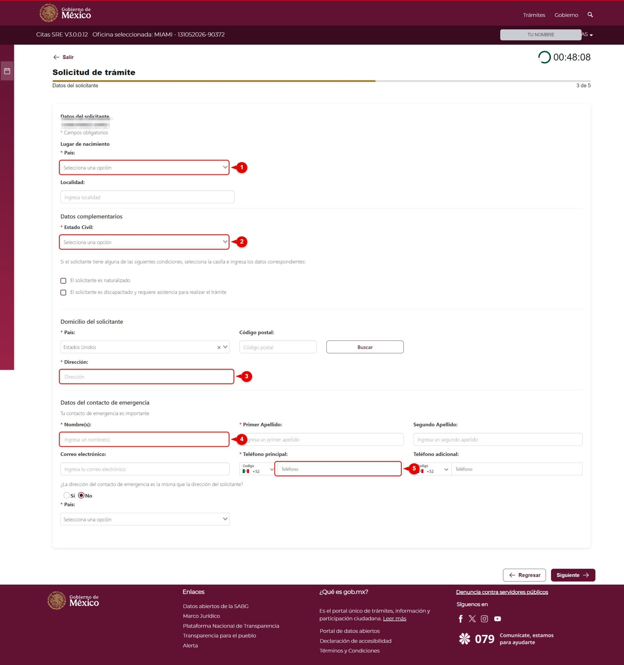 Step 3 - Applicant information